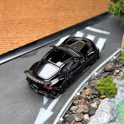 Pop Race X Enigma 1:64 Toyota GR Supra A90 MK5 Darwin PRO 66G NWB Midnight Black in Blister Packaging (PRE013)