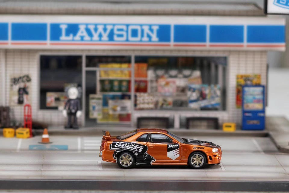 Street Weapon 1:64 Nissan Skyline GT-R R34 Z-Tune Need For Speed 7 Underground Orange Gold