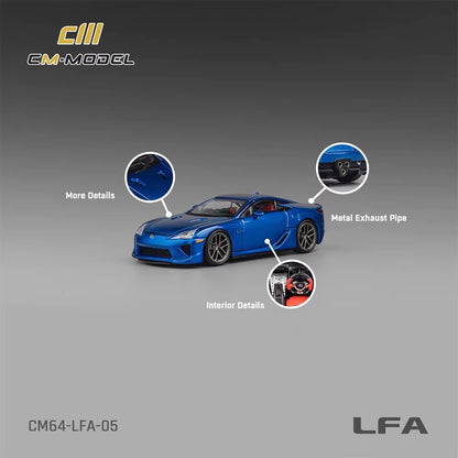 CM Model 1:64 Lexus LFA Blue Official Licensed (China Suzhou GT Show 2025 Limited Edition)