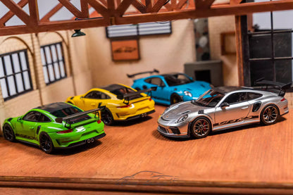 [Premium Resin Model] Car Lounge 1:64 Porsche 991.2 GT3 RS GT Silver Metallic Premium Box Packaging Limited 399 Pieces