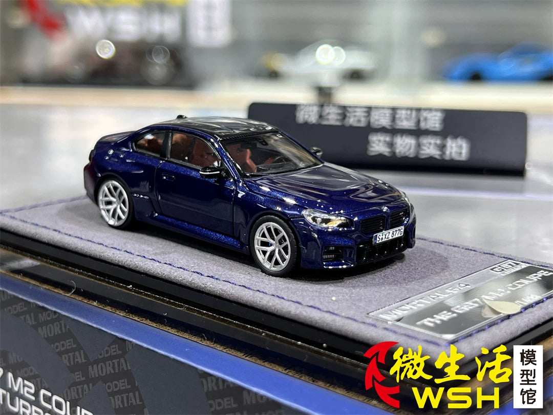 Mortal 1:64 BMW M2 Mk2 G87 Tanzanite Blue in Premium Box Packaging