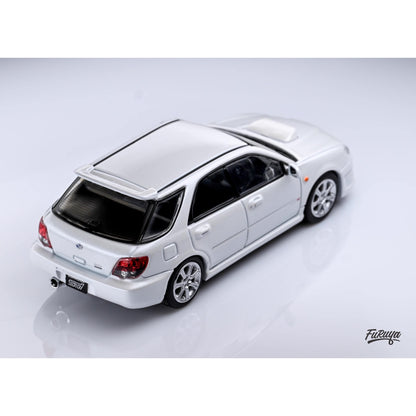 Furuya 1:64 Subaru Impreza WRX STI Hawk Eye Official Licensed White Wagon with Accessories Limited to 999 Pieces