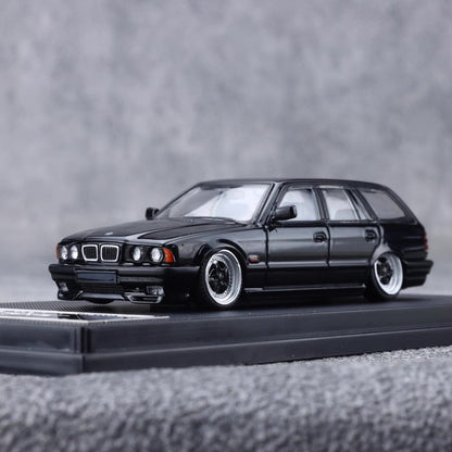Mortal BMW 5 Series E34 Wagon Pearl Black Low stance Custom Openable Front Hood Detailed Engine Limited 799 Pieces