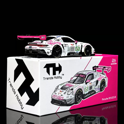 Trends Hobby 1:64 Porsche 911 GT3 R Iron Dames - 2025 Le Mans 24H LMGT3 #85 Openable Front Hood Detailed Parts Porsche Official Licensed (241084J)