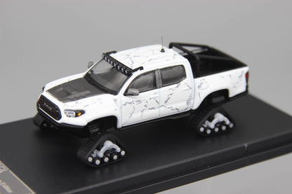 GCD 1:64 Toyota Tacoma N300 Snow Edition Official Licensed White Marble (with 8 Accessories)