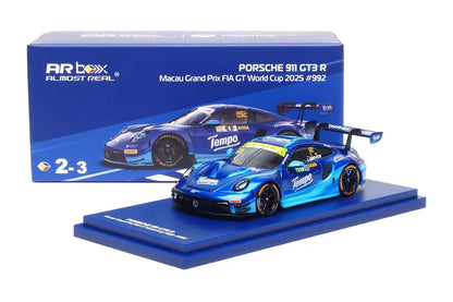AR Box 1:64 Porsche 911 GT3 R Macau Grand Prix FIA GT World Cup 2025 #992 Tempo Porsche Official Licensed (630002111)
