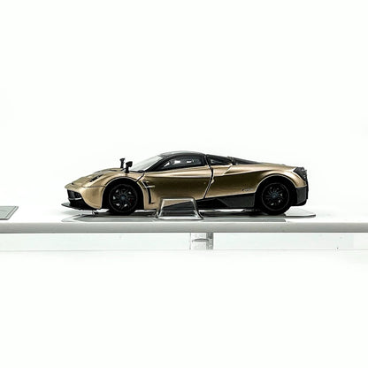 HKM Premium 1:64 Pagani Huayra Coupe 2014 Champagne Gold (Movable Rear Engine Boot, 2 Gull Wing Doors, Front and Rear Spoilers) Limited 999 Pieces