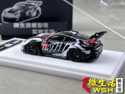 Demon King Auto 1:64 911 GT3 RS (992) Skeleton Rexy Dinosaur #77 (Openable Front Hood + Doors) in Premium Box Packaging