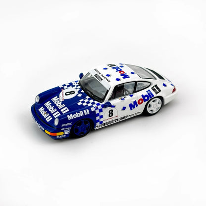 Sparky 1:64 Porsche 911 964 RS Mobil1 Carrera Cup 1993 #8 Blue and White
