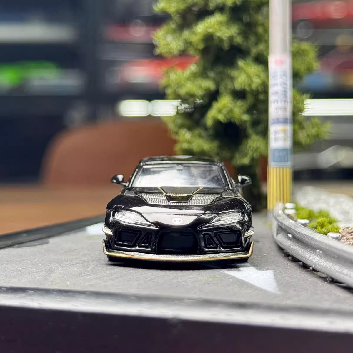 Pop Race X Enigma 1:64 Toyota GR Supra A90 MK5 Darwin PRO 66G NWB Midnight Black in Blister Packaging (PRE013)