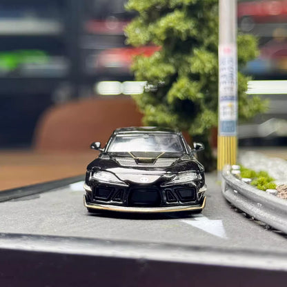 Pop Race X Enigma 1:64 Toyota GR Supra A90 MK5 Darwin PRO 66G NWB Midnight Black in Blister Packaging (PRE013)
