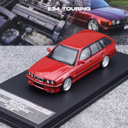 Mortal BMW 5 Series E34 Wagon Rose Red Ordinary Stance Openable Front Hood Detailed Engine Limited 799 Pieces