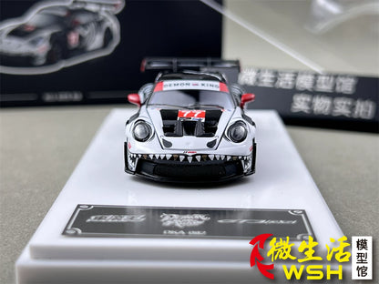 Demon King Auto 1:64 911 GT3 RS (992) Skeleton Rexy Dinosaur #77 (Openable Front Hood + Doors) in Premium Box Packaging