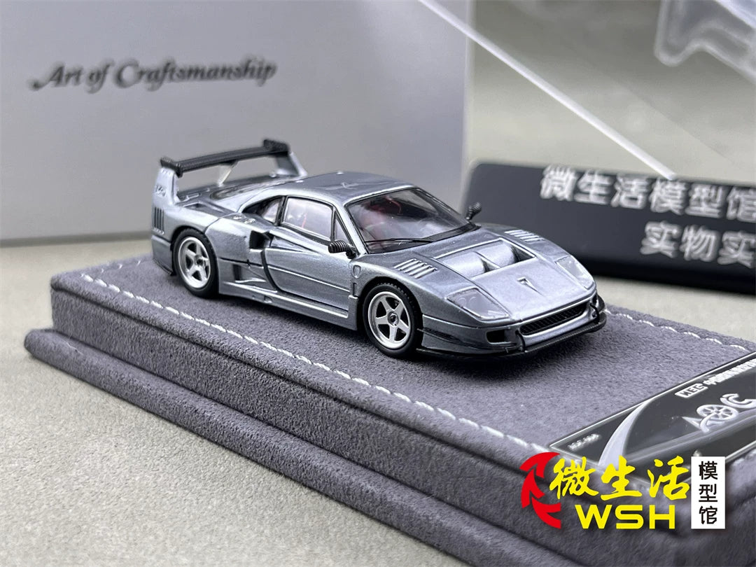 AOC 1:64 F40 Raw Metal Edition Hobby Expo China 2026 Limited Edition (Openable All Doors and Hoods with Detailed Engine and Decal Stickers)