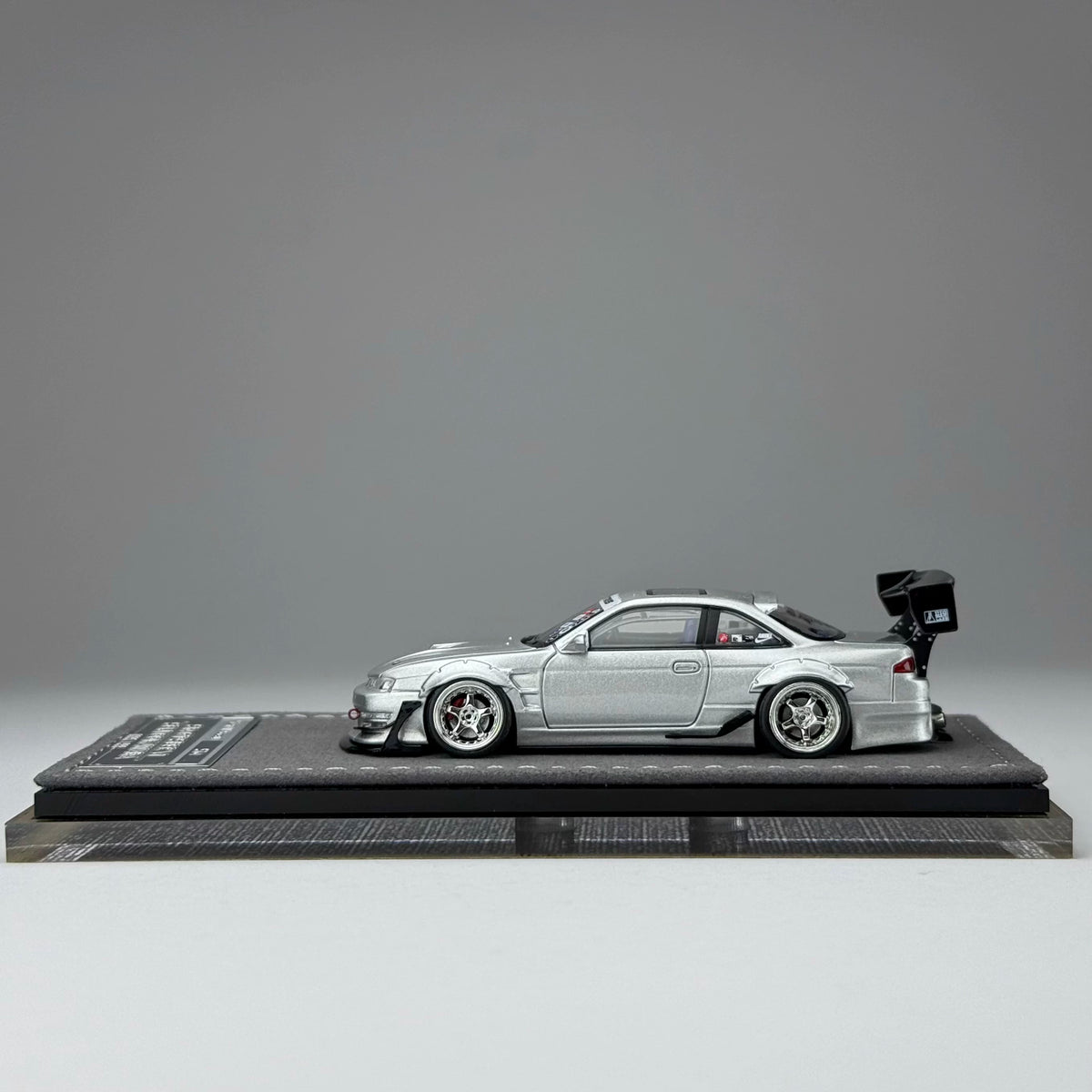 Mortal 1:64 Silvia S14 GT-SPEC V1 Seiji Ookawara Cambergang 1.0 Silver in Premium Box Packaging