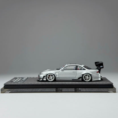 Mortal 1:64 Silvia S14 GT-SPEC V1 Seiji Ookawara Cambergang 1.0 Silver in Premium Box Packaging