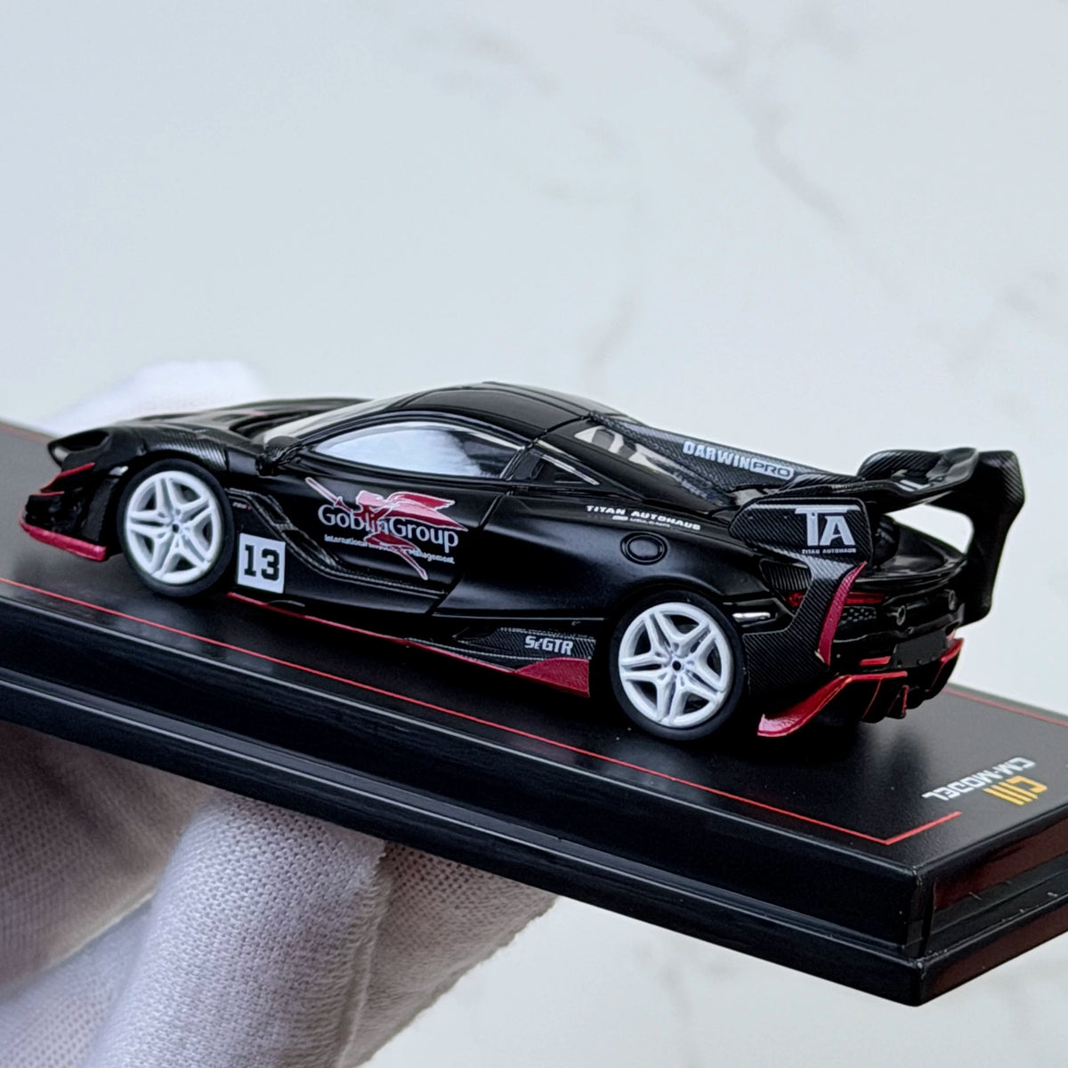 CM Model 1:64 McLaren DARWIN PRO 720Se² GTR #13 Matt Black in Premium Box Packaging McLaren Official Licensed - Malaysia Dealer Custom Special Edition