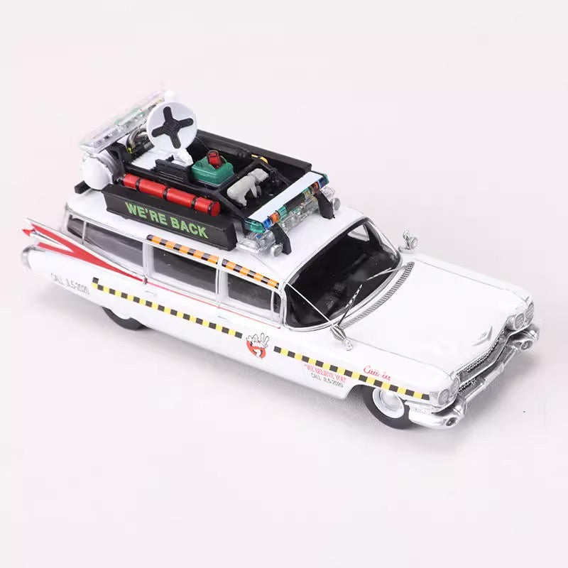 YS Model 1:64 Cadillac Miller-Meteor 1959 Ecto-1 Ectomobile Ghostbusters Car