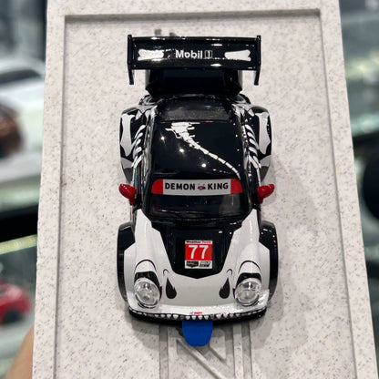 Demon King Auto 1:64 RWB 930 Skeleton Rexy Dinosaur Cute Q Car in Premium Box Packaging (Random Tongue Colour)