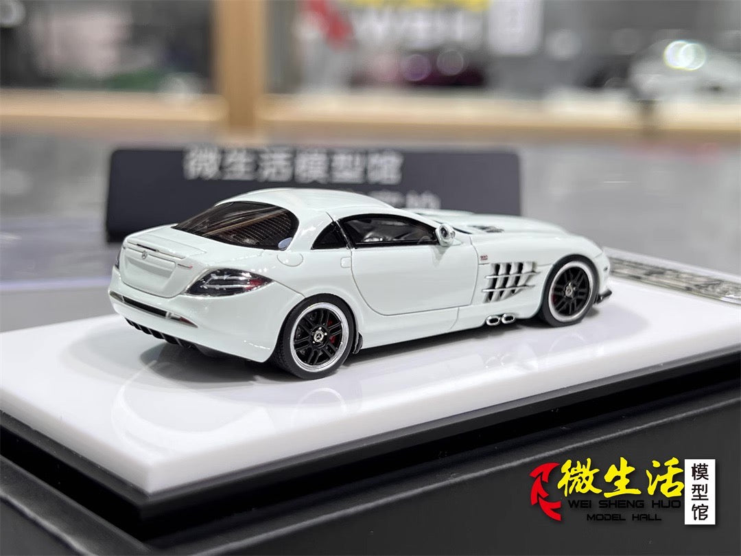 [Premium Resin Model] Car Lounge 1:64 Mercedes-Benz SLR McLaren 722 Edition White Premium Box Packaging Limited 399 Pieces