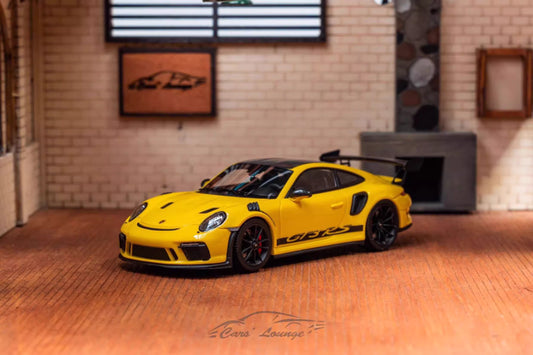 [Premium Resin Model] Car Lounge 1:64 Porsche 991.2 GT3 RS Racing Yellow Premium Box Packaging Limited 399 Pieces