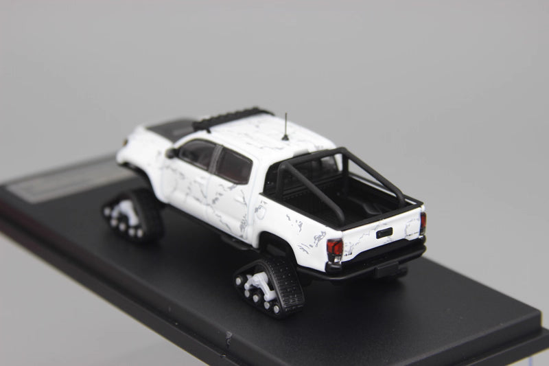 GCD 1:64 Toyota Tacoma N300 Snow Edition Official Licensed White Marble (with 8 Accessories)