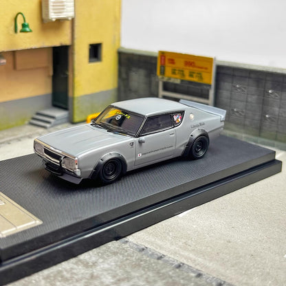 Zoom 1/64 Nissan Skyline 2000GT-R KPGC110 LBWK Liberty Walk Wide Body Grey
