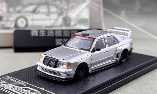 Rhino Model 1:64 Mercedes Benz E-Class MK1 W124 Silver Concept Custom Edition