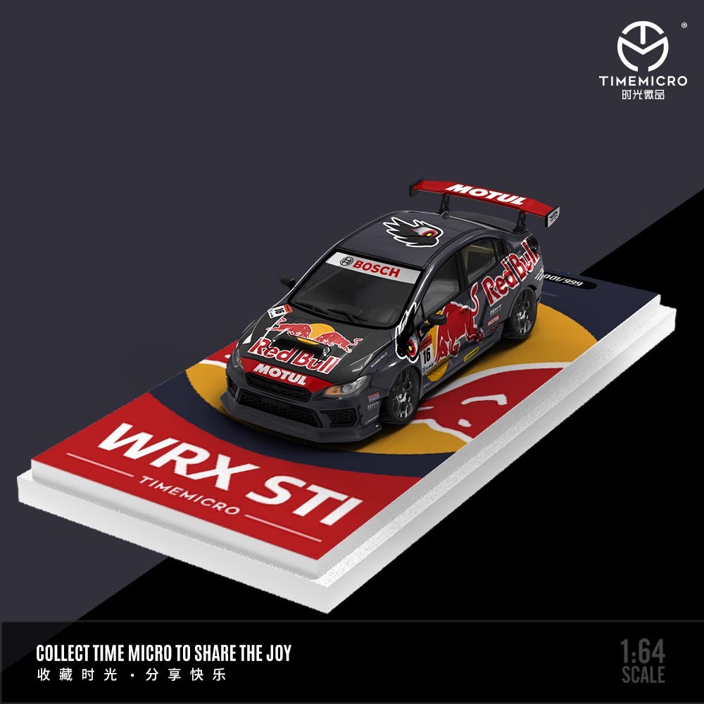 Time Micro 1:64 Scania Container Truck Red Bull Racing Edition + Subaru WRX STI + Volkswagen Beetle +2 Figures Full Set
