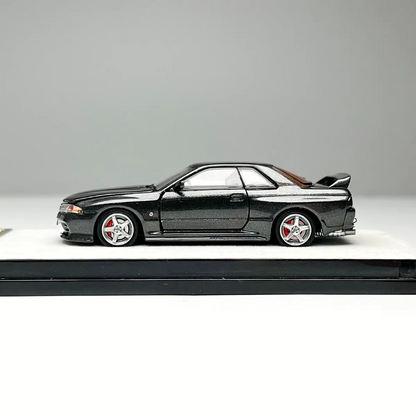 PGM 1:64 Nissan Skyline GT-R R32 Metallic Grey Openable Doors Front Hood Rear Bonnet (Normal Rectangle Box Edition)