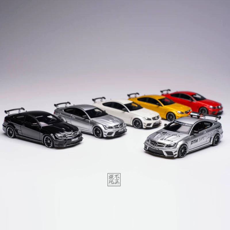 [Premium Resin Model] Car Lounge 1:64 Mercedes-Benz C63 Black Series C-Class W205 Obsidian Black Premium Box Packaging (Limited to 399 Pieces)