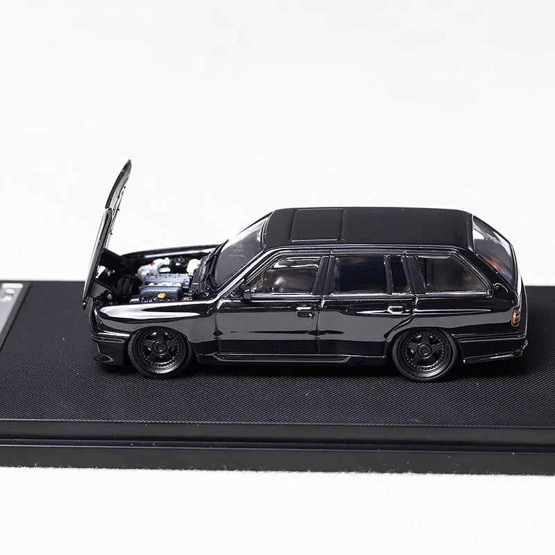 Mortal BMW 3 Series M3 E30 Wagon Full Black Low Stance Custom Openable Front Hood Detailed Engine Limited 799 Pieces