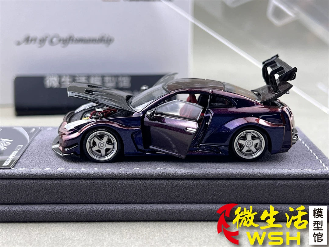 AOC 1:64 Nissan GT-R R35 Chameleon Changing Colours Hobby Expo China 2026 Limited Edition (Openable All Doors and Hoods with Detailed Engine and Decal Stickers)