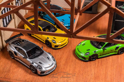 [Premium Resin Model] Car Lounge 1:64 Porsche 991.2 GT3 RS GT Silver Metallic Premium Box Packaging Limited 399 Pieces