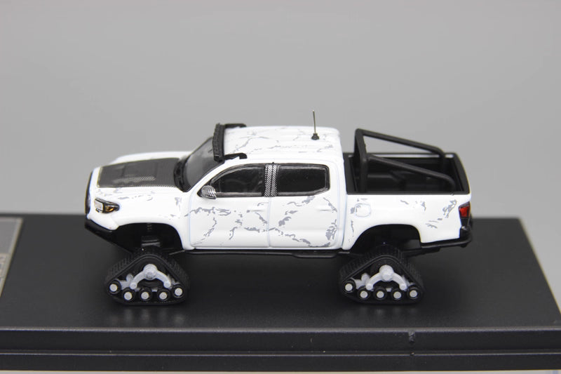 GCD 1:64 Toyota Tacoma N300 Snow Edition Official Licensed White Marble (with 8 Accessories)