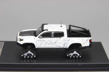 GCD 1:64 Toyota Tacoma N300 Snow Edition Official Licensed White Marble (with 8 Accessories)