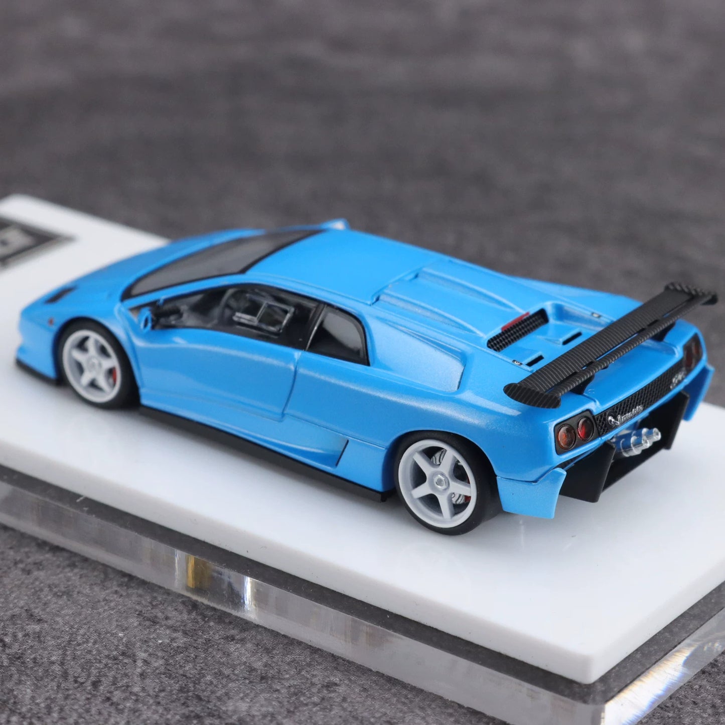 Micro Turbo 1:64 Lamborghini Diablo SV Metallic Blue CHobby Expo China 2026 Special Edition (Foldable Pop Up Head Lights + Opening Hood + Engine Part + Exhaust Details + Attachment)