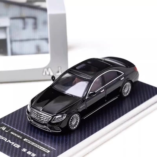 MJ Model 1:64 Mercedes Benz S-Class S65 AMG W222 Black