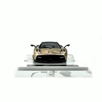 HKM Premium 1:64 Pagani Huayra Coupe 2014 Champagne Gold (Movable Rear Engine Boot, 2 Gull Wing Doors, Front and Rear Spoilers) Limited 999 Pieces