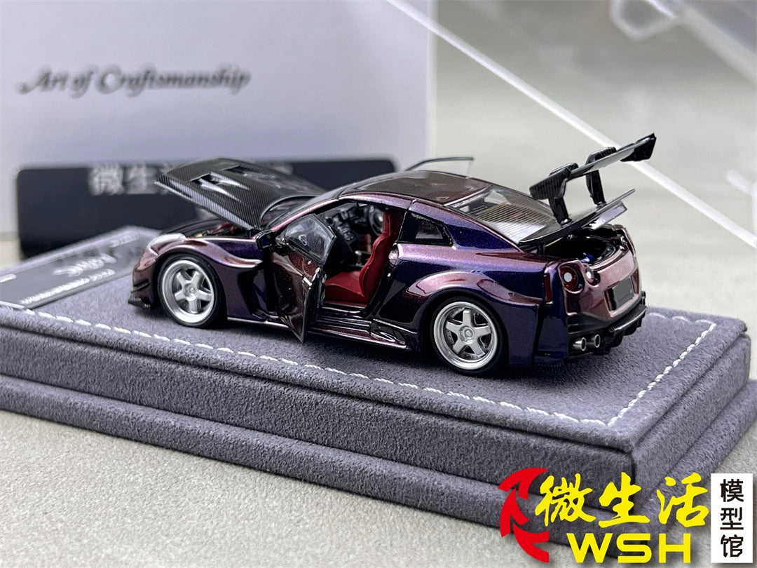 AOC 1:64 Nissan GT-R R35 Chameleon Changing Colours Hobby Expo China 2026 Limited Edition (Openable All Doors and Hoods with Detailed Engine and Decal Stickers)