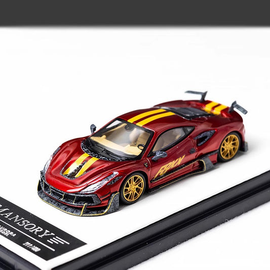 Aurora Model 1:64 Ferrari F8 F8XX Mansory Custom Metallic Red