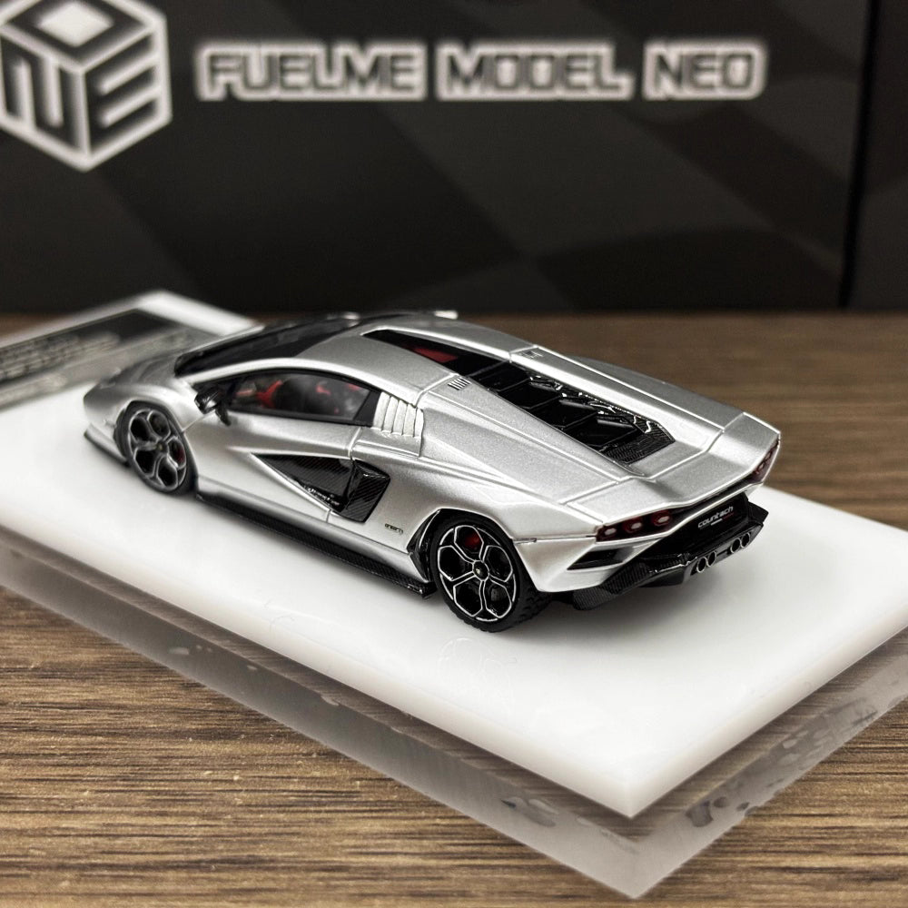 [Premium Resin Model] FuelMe Neo 1:64 Lamborghini Countach LPI 800-4 Argento Luna Silver