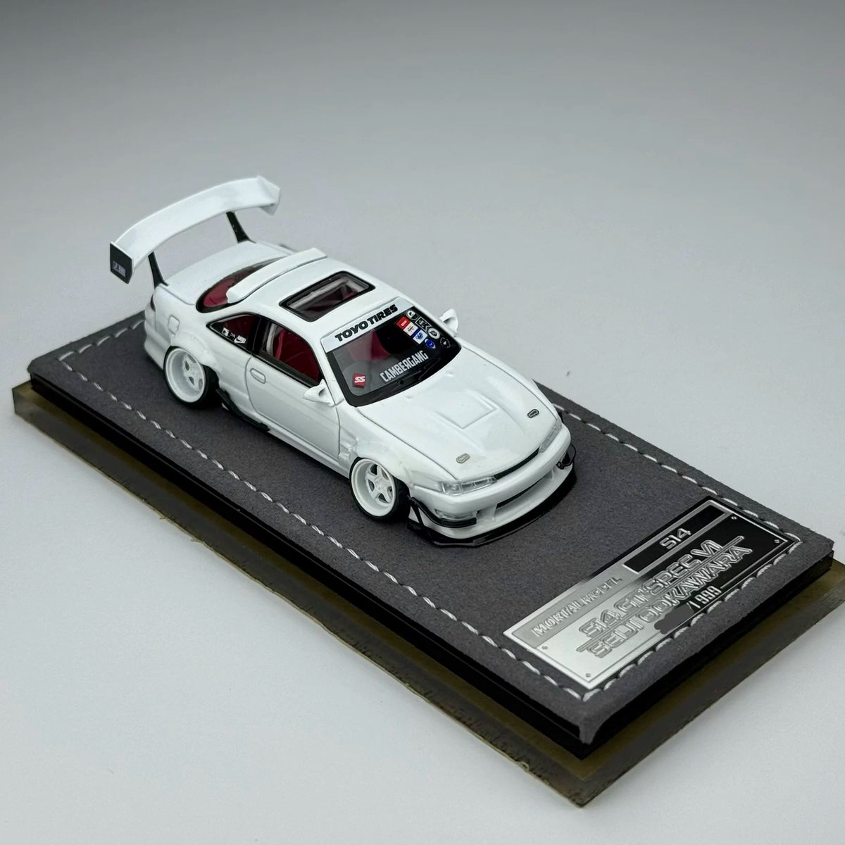 Mortal 1:64 Silvia S14 GT-SPEC V1 Seiji Ookawara Cambergang 1.0 White in Premium Box Packaging