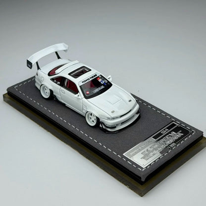 Mortal 1:64 Silvia S14 GT-SPEC V1 Seiji Ookawara Cambergang 1.0 White in Premium Box Packaging