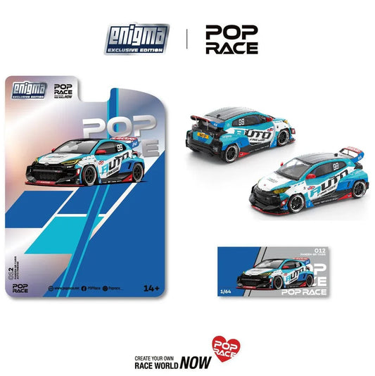 Pop Race X Enigma 1:64 Toyota GR Yaris Pandem Rocket Bunny Auto Finesse in Blister Packaging (PRE012)