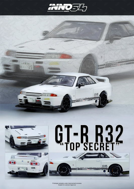 INNO64 1:64 Nissan TOP SECRET VR32 GT-R White (IN64-VR32TS-WHITE)
