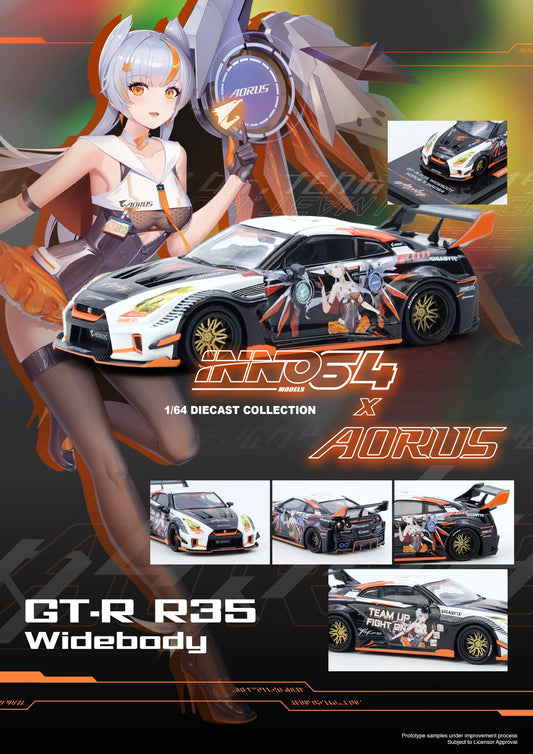 INNO64 1:64 Nissan GT-R R35 WIDEBODY AORUS X INNO64 Limited Edition (IN64-R35LB-AORUS)