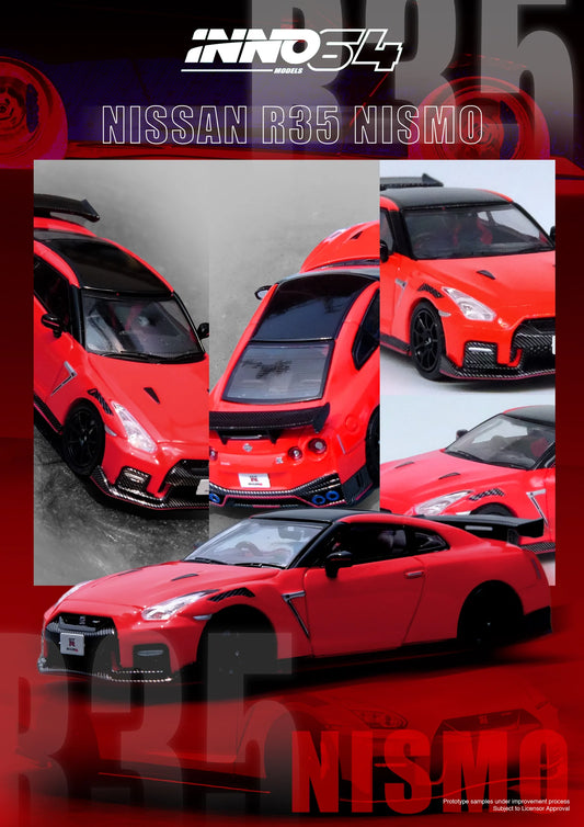 INNO64 1:64 Nissan GT-R R35 NISMO Red (IN64-R35N-RED)