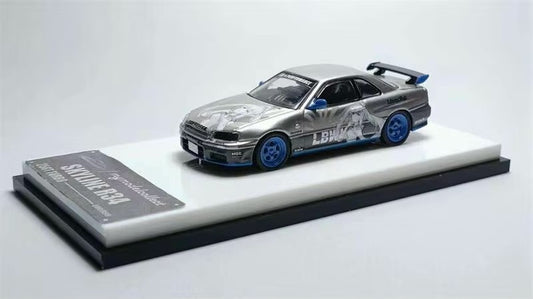 Model Collect 1:64 Nissan Skyline Mk 10 R34 25GT Turbo ER34 White Queen