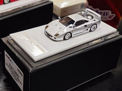 [Premium Resin Model] MY64 MY64X 1:64 Ferrari Classic F40 (F120) Argento Nurburgring Brunei Sultan "BP7878" Limited to 199 Pieces